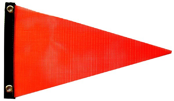 Orange mesh pennant