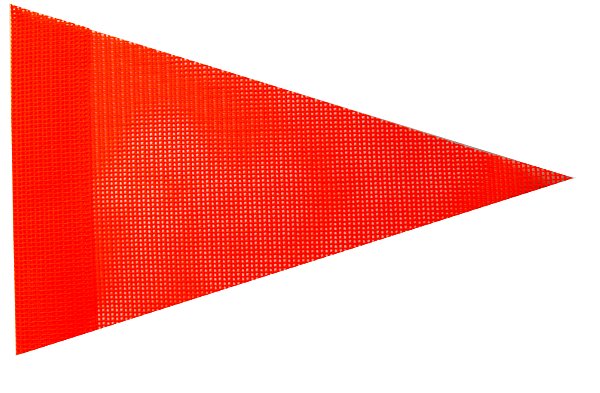 Orange mesh extra large casing flag